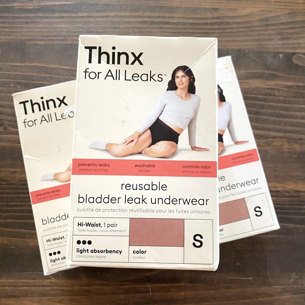 Set of three Thinx leak protection underwear
